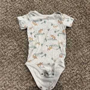 Carter's Gray and Green Bodysuits Soft Cotton One Pieces